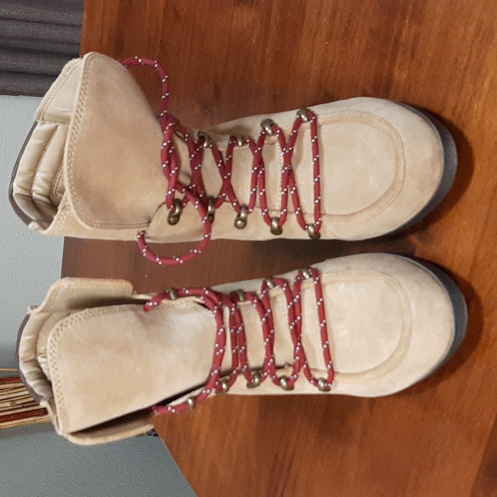 Suede combat style boots